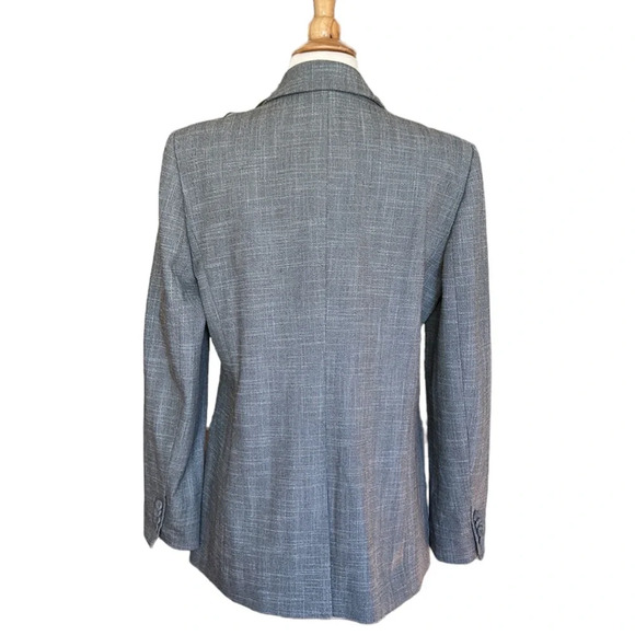 CLUB MONACO Double Breasted Blazer Jacket Gray Aditha Power Tailored, Size 12 - Picture 8 of 16